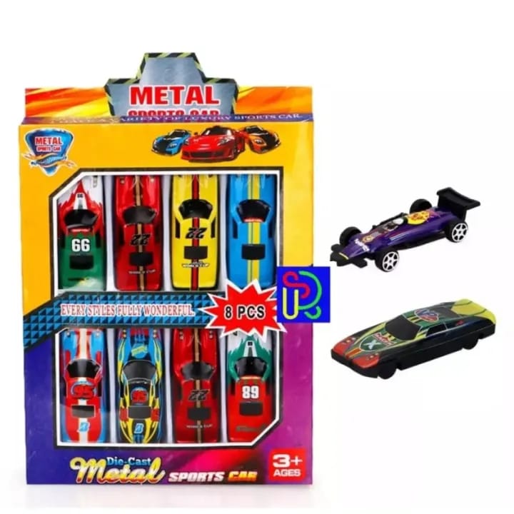 8 pieces Metal Diecast Car Set For Baby