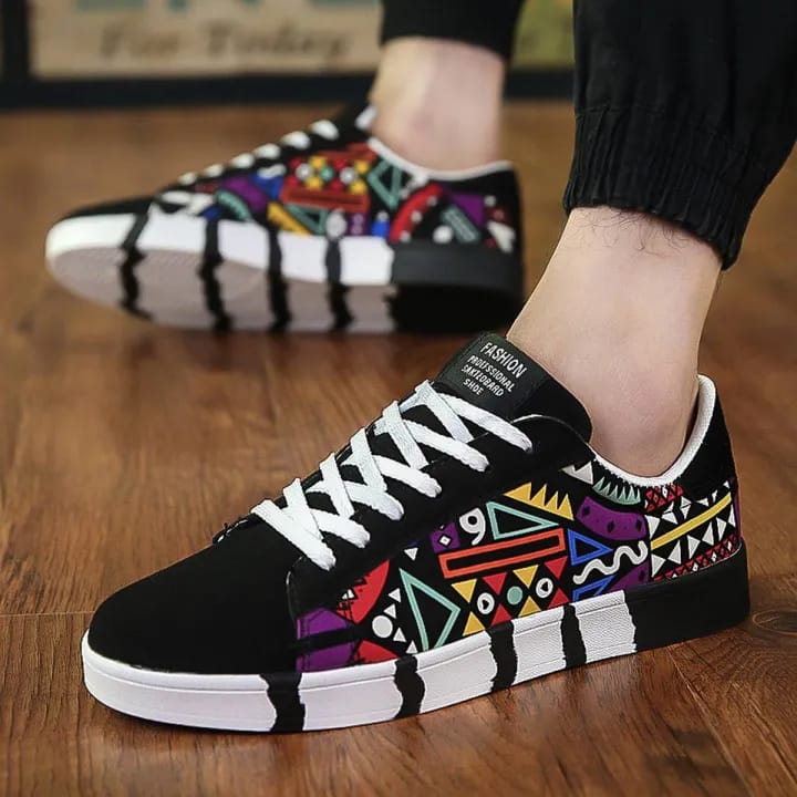 Trendy Sneakers For Men (Black) - Shoe For Men