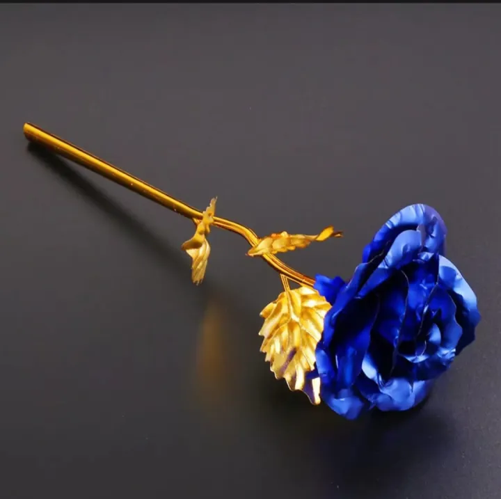 Gold Color Rose With Love Holder Box Gift Valentine's Day Mother's Day Gift Flower Golden Rose